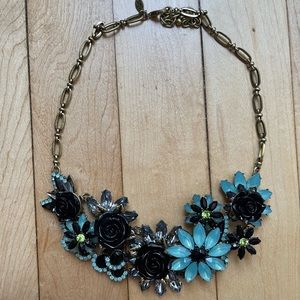 Joan Rivers Black and Turquoise Statement Necklace